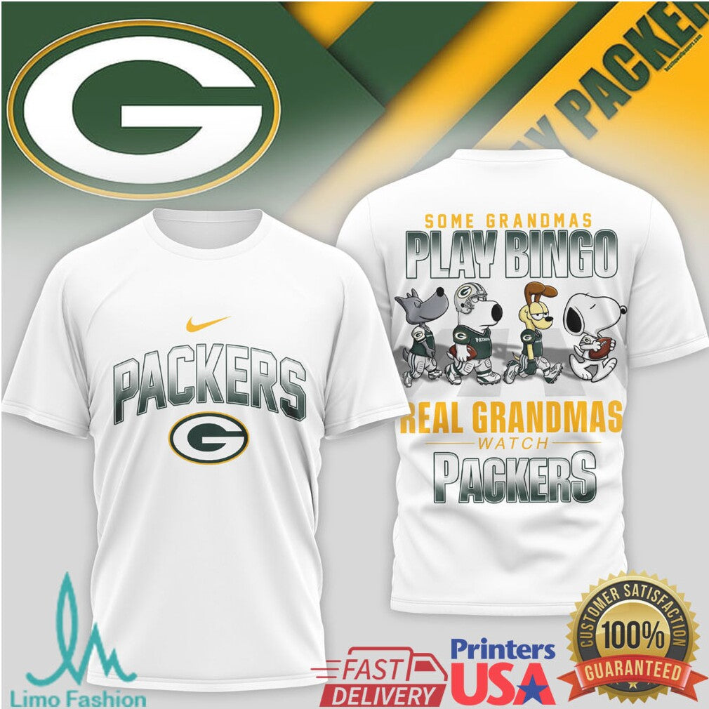 Some Grandmas Play Bingo Real Grandmas Watch Packers T Shirt - Limotees LLC