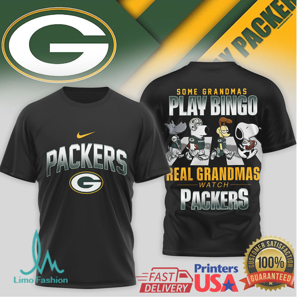 Some Grandmas Play Bingo Real Grandmas Watch Packers T Shirt - Limotees LLC