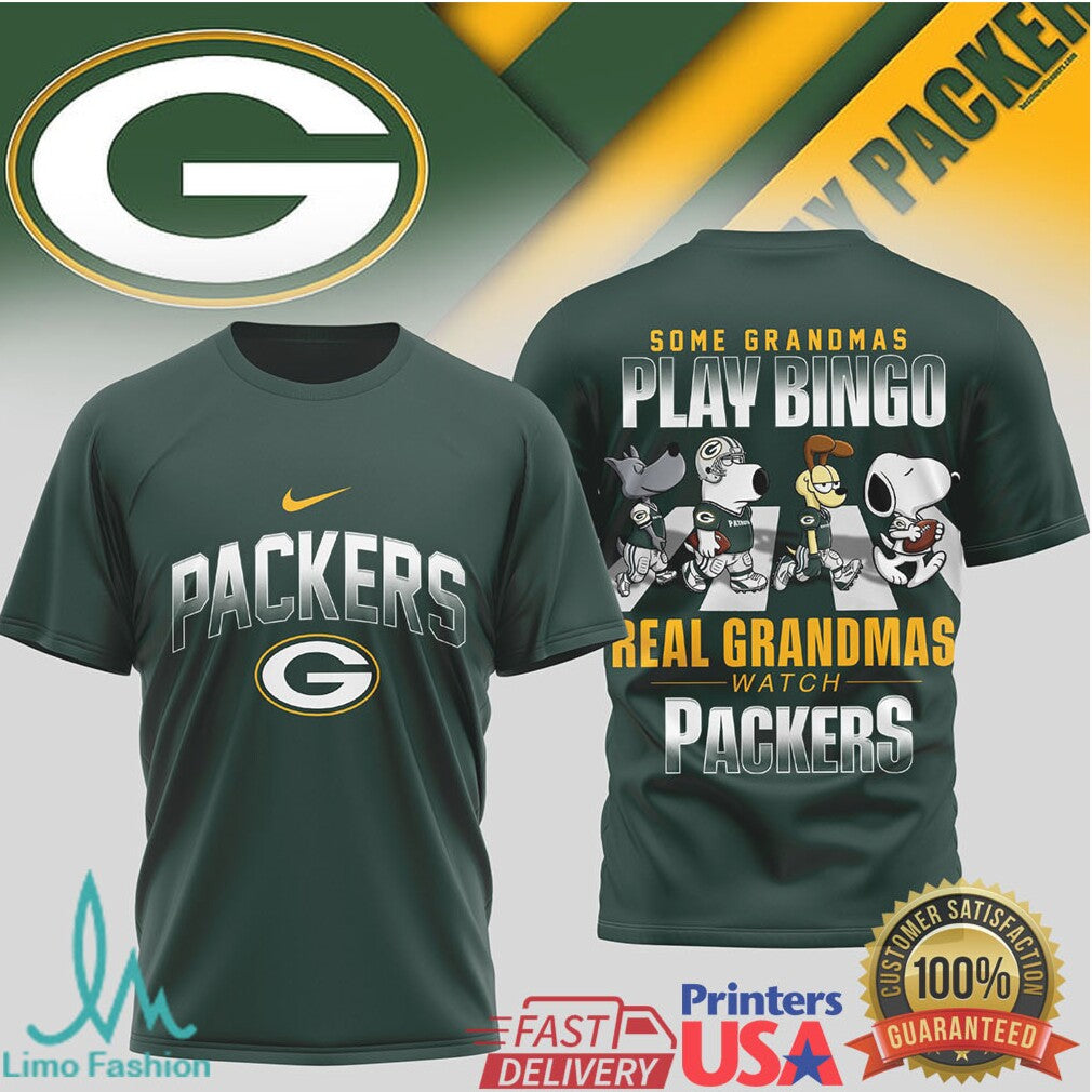 Some Grandmas Play Bingo Real Grandmas Watch Packers T Shirt - Limotees LLC