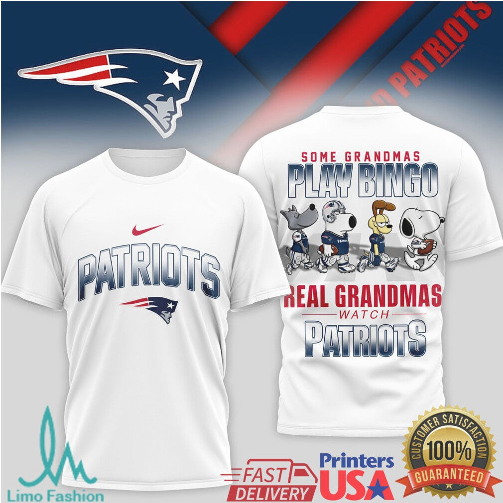 Some Grandmas Play Bingo Real Grandmas Watch Patriots T Shirt