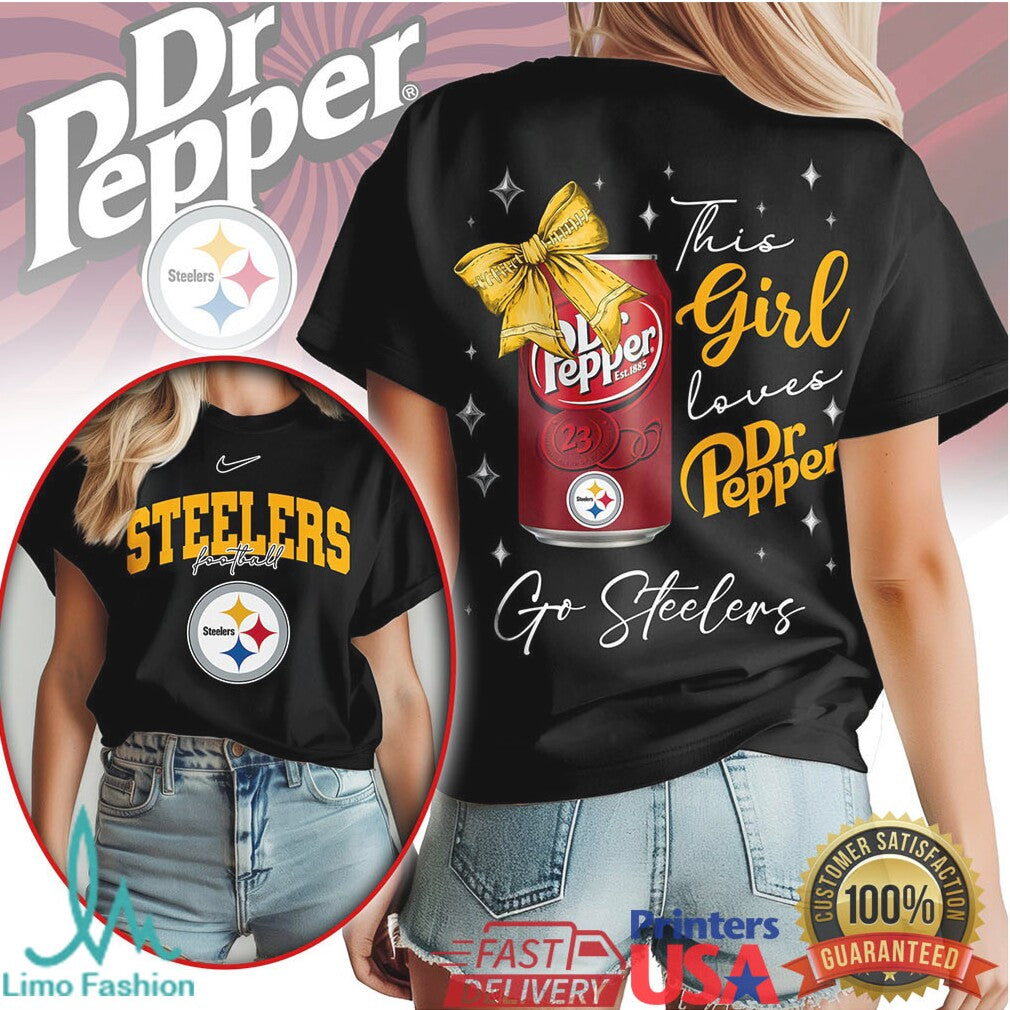 Pittsburgh Steelers Official NFL Dr Pepper Fan 3D Shirt - Limotees LLC