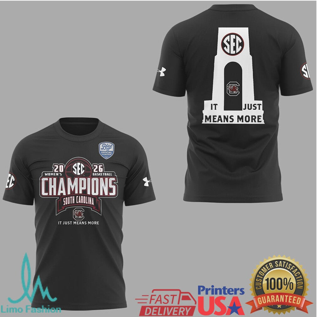 South Carolina Gamecocks 2026 SEC Women's Basketball Champions T Shirt - Limotees LLC
