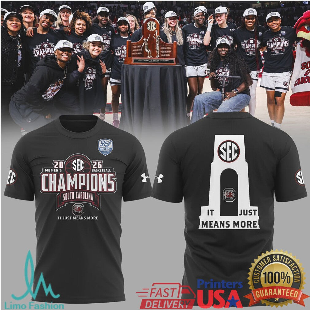 South Carolina Gamecocks 2026 SEC Women's Basketball Champions T Shirt - Limotees LLC