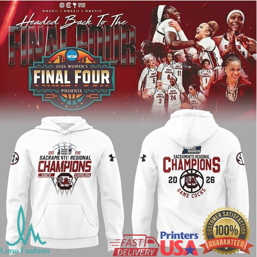 South Carolina Gamecocks 2026 Women's Basketball Sacramento Regional Champions Final Four T Shirt - Limotees LLC