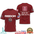 South Carolina Gamecocks Freedom University Patriotic NCAA T Shirt - Limotees LLC