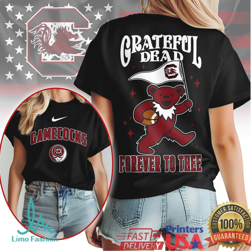 South Carolina Gamecocks Grateful Dead Bear Forever To Thee T Shirt - Limotees LLC