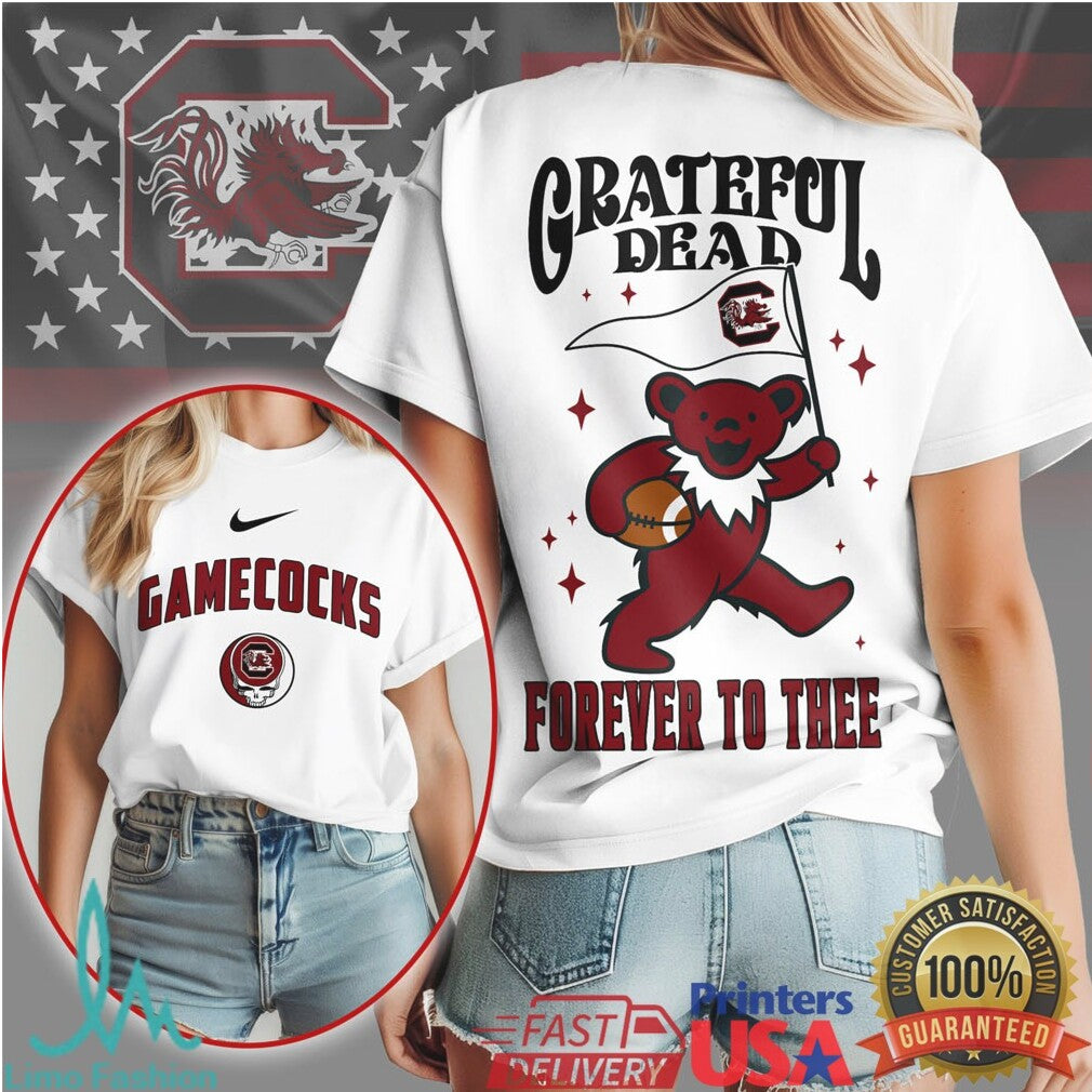 South Carolina Gamecocks Grateful Dead Bear Forever To Thee T Shirt - Limotees LLC