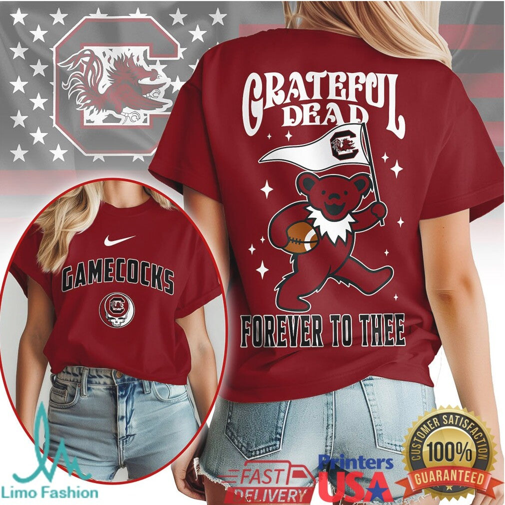 South Carolina Gamecocks Grateful Dead Bear Forever To Thee T Shirt - Limotees LLC