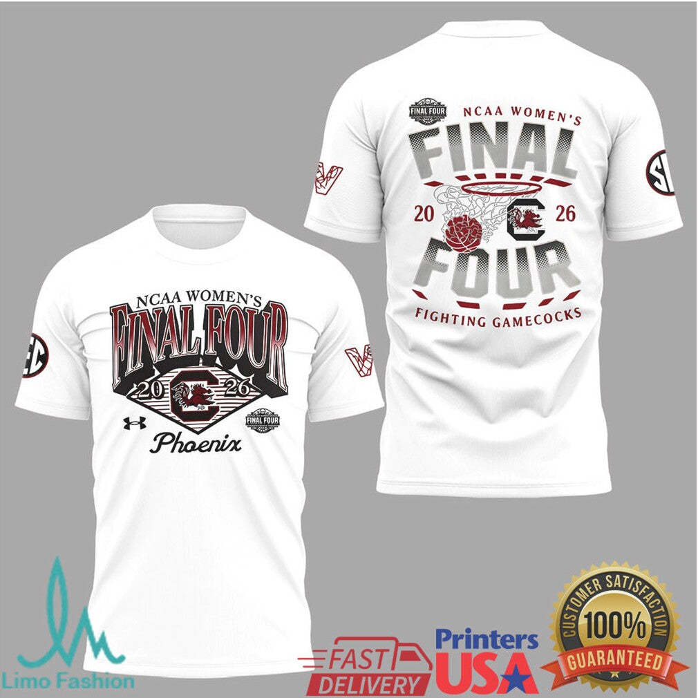 South Carolina Gamecocks Women's Basketball 2026 Final Four Phoenix Net Design T Shirt - Limotees LLC