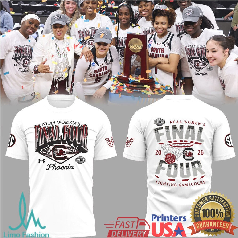 South Carolina Gamecocks Women's Basketball 2026 Final Four Phoenix Net Design T Shirt - Limotees LLC