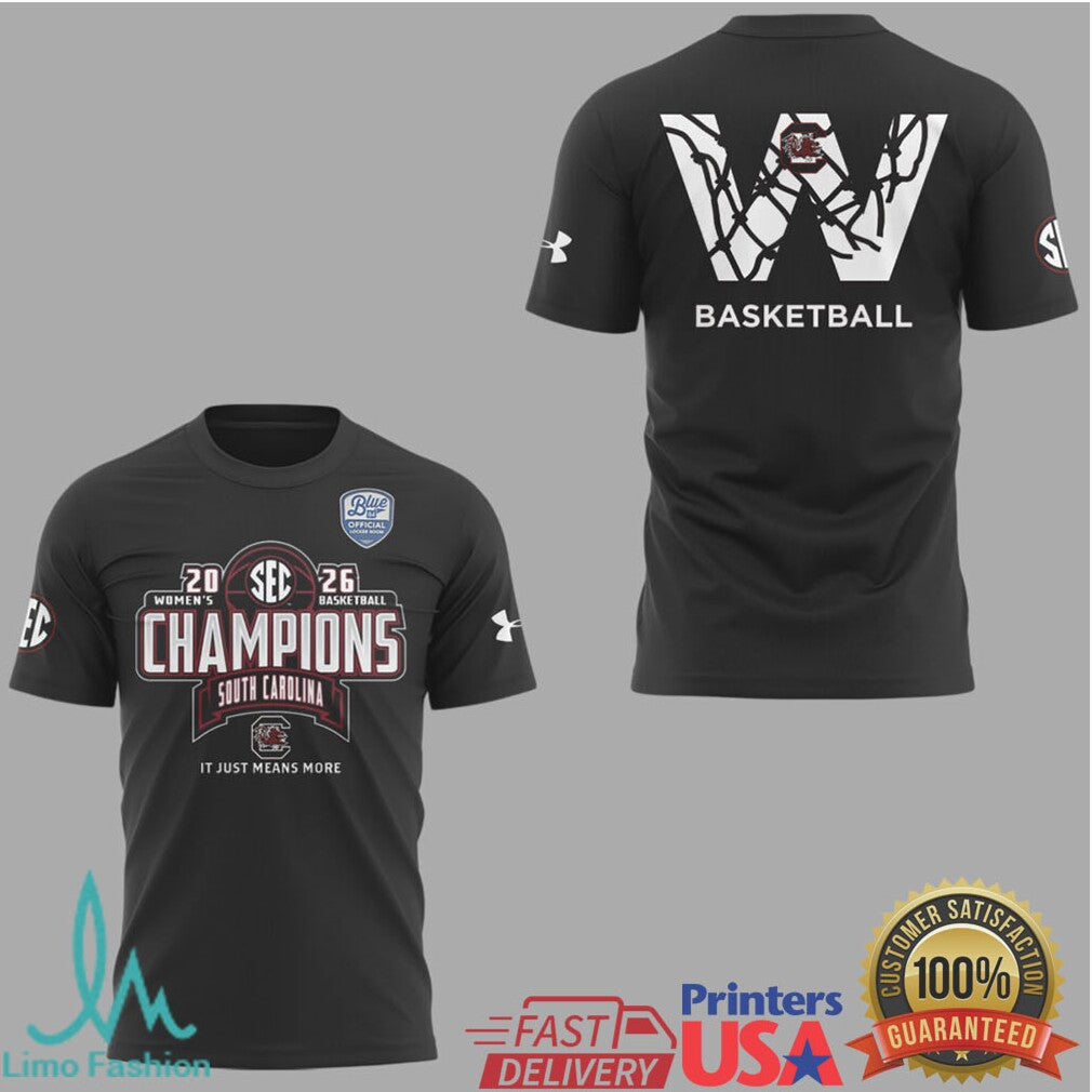 South Carolina Women's Basketball 2026 SEC Champions T Shirt - Limotees LLC