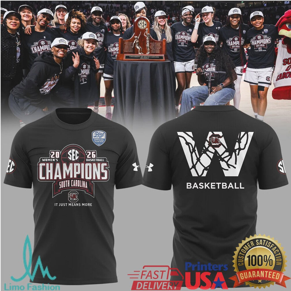 South Carolina Women's Basketball 2026 SEC Champions “W” Logo Hoodie