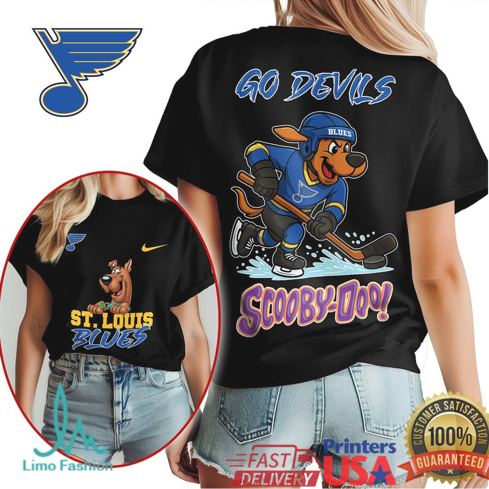 St. Louis Blues Scooby Doo Hockey Fan Mascot T Shirt - Limotees LLC