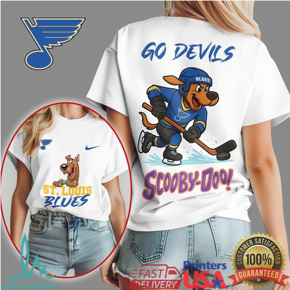 St. Louis Blues Scooby Doo Hockey Fan Mascot T Shirt - Limotees LLC