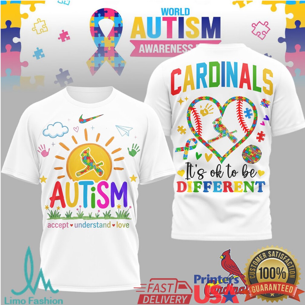 St. Louis Cardinals Autism Awareness T Shirt MLB Accept Understand Love T Shirt - Limotees LLC