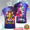 Star Trek 60th Anniversary Diamond Jubilee Galaxy All Over Print Collection T Shirt - Limotees LLC