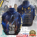 Star Wars 50th Anniversary 1977 2027 Cast Signature Galactic Tribute T Shirt - Limotees LLC