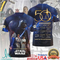 Star Wars 50th Anniversary 1977 2027 Cast Signatures Thank You For The Memories T Shirt - Limotees LLC