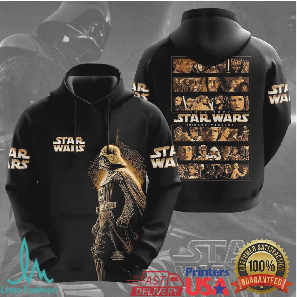 Star Wars 50th Anniversary 1977 2027 Darth Vader Characters Tribute T Shirt T Shirt - Limotees LLC