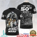 Star Wars 50th Anniversary May The Force Be With You Cast Autographs T Shirt - Limotees LLC