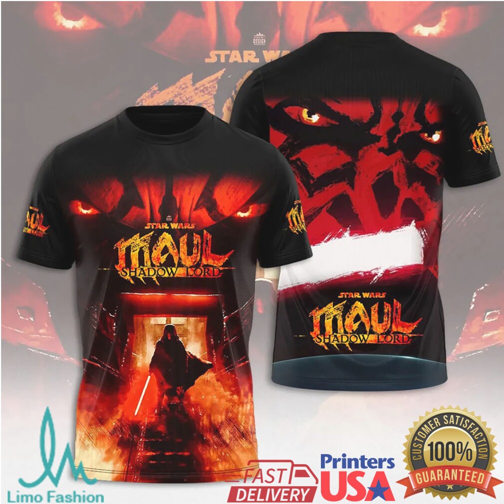 Star Wars Darth Maul Duel of the Fates Shadow Lord Cinematic T Shirt - Limotees LLC