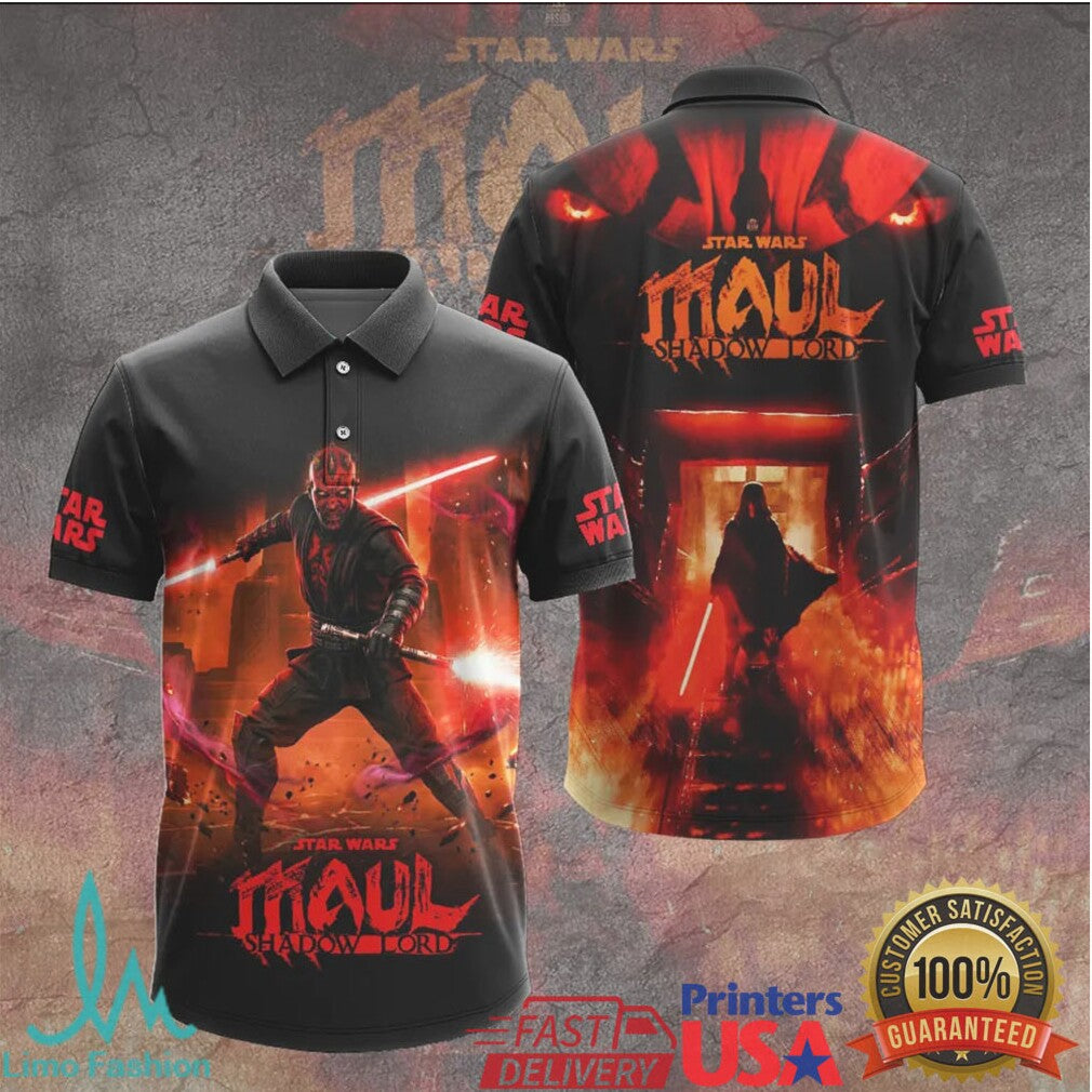 Star Wars Darth Maul Duel of the Fates Shadow Lord Cinematic T Shirt - Limotees LLC