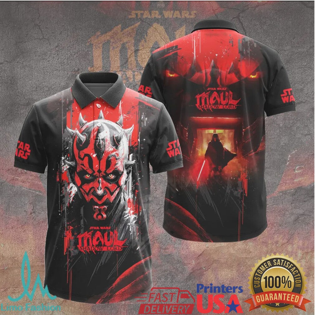 Star Wars Darth Maul Sith Apprentice Shadow Lord Intense Portrait T Shirt - Limotees LLC