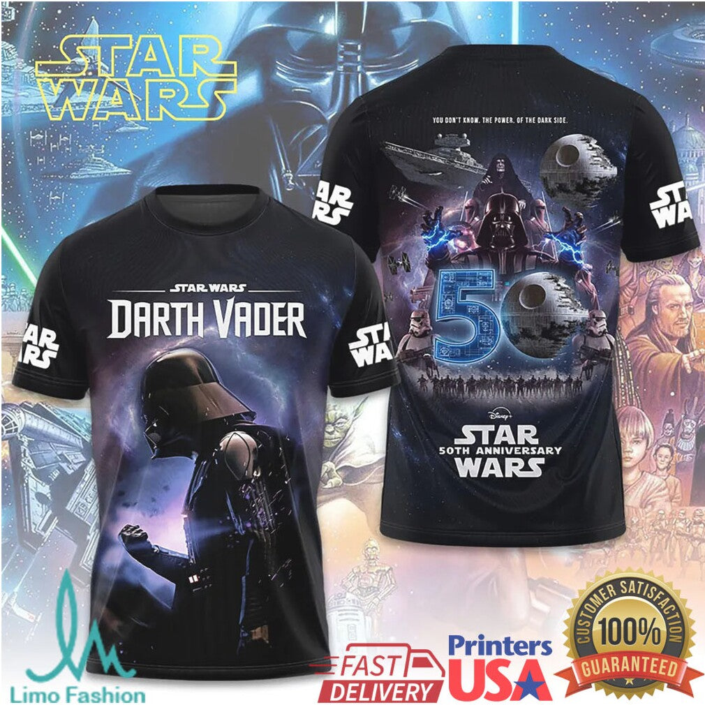 Star Wars Darth Vader 50th Anniversary Galactic Empire Nebula 3D T Shirt - Limotees LLC