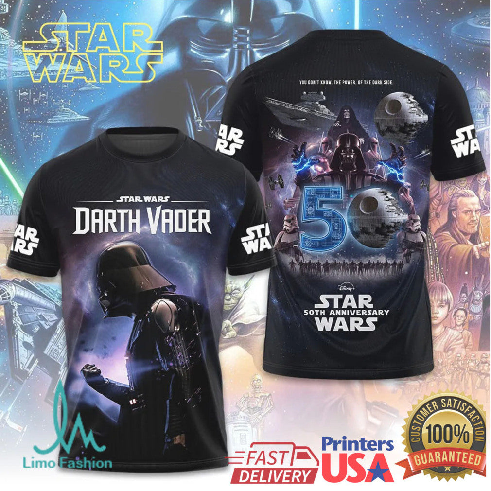 Star Wars Darth Vader 50th Anniversary Galactic Empire Nebula 3D T Shirt - Limotees LLC