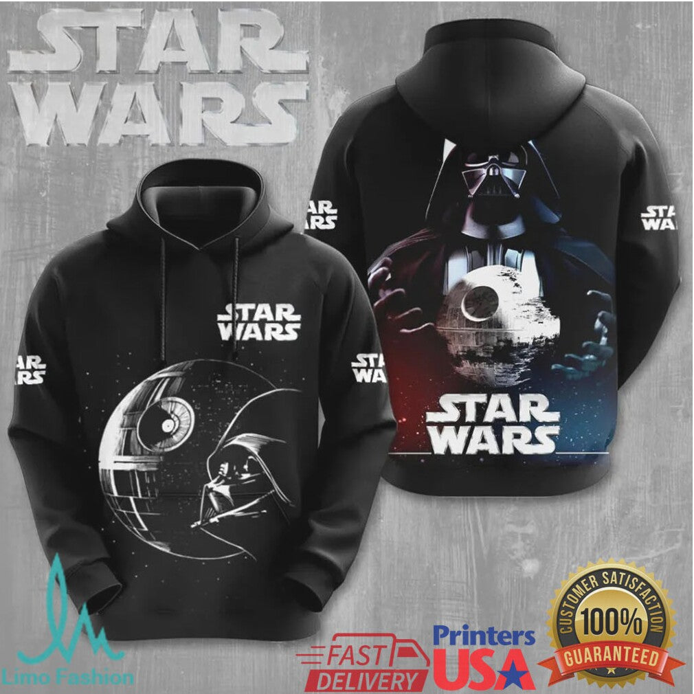 Star Wars Darth Vader Death Star Sith Lord Sci Fi 3D Graphic Apparel T Shirt - Limotees LLC