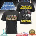 Star Wars Darth Vader Quarter Millennium Empire USA Flag Graphic T Shirt - Limotees LLC
