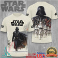 Star Wars Darth Vader Stormtrooper Imperial Army White Cinematic All Over Print Fans T Shirt - Limotees LLC