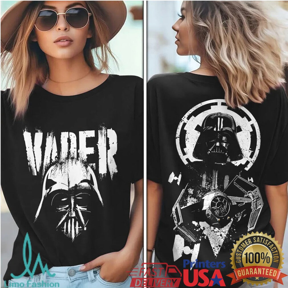 Star Wars Darth Vader Tie Fighter Pilot Vintage Distressed Black Men Women Fans T Shirt - Limotees LLC