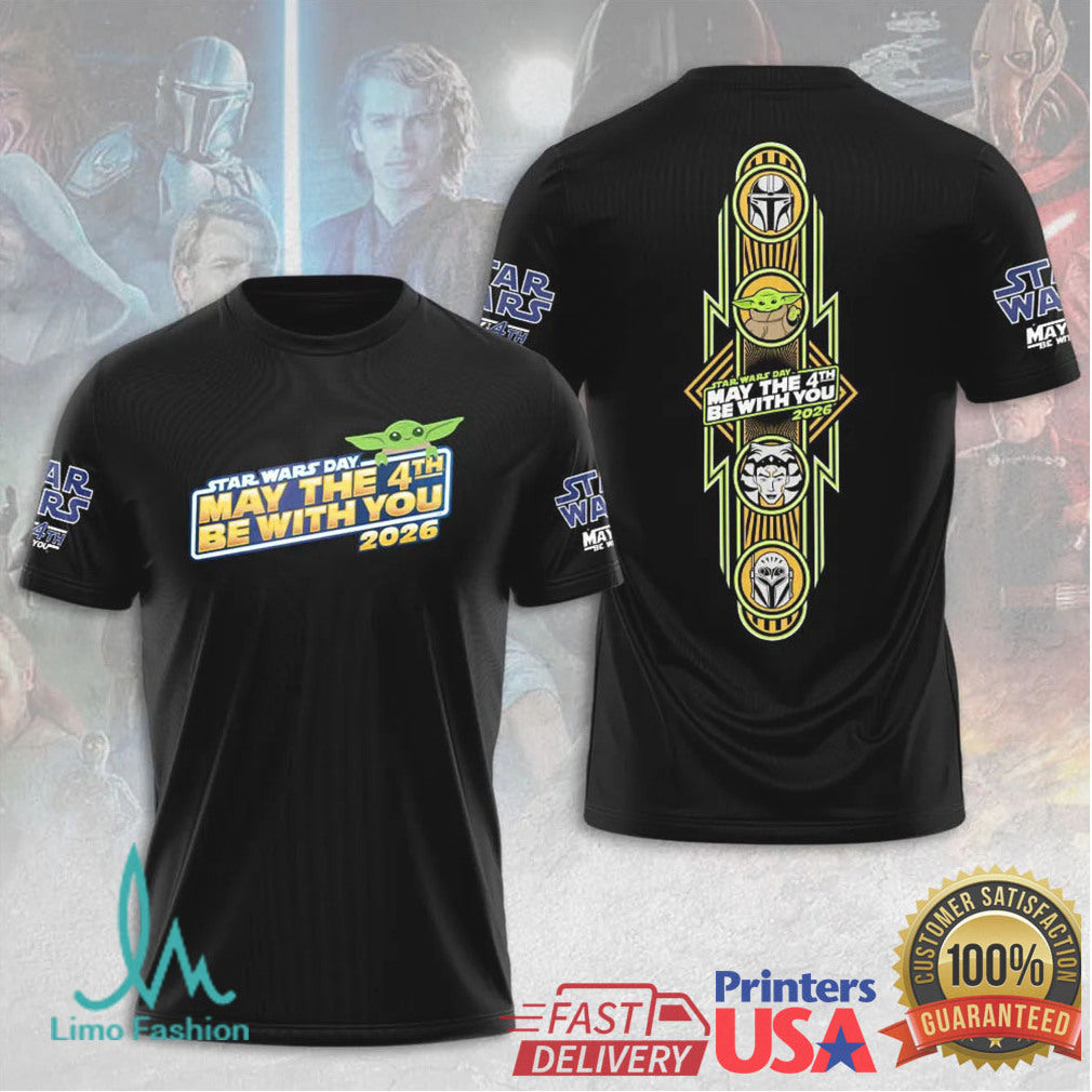 Star Wars Day May The 4th Be With You 2026 Grogu Mandalorian T Shirt - Limotees LLC
