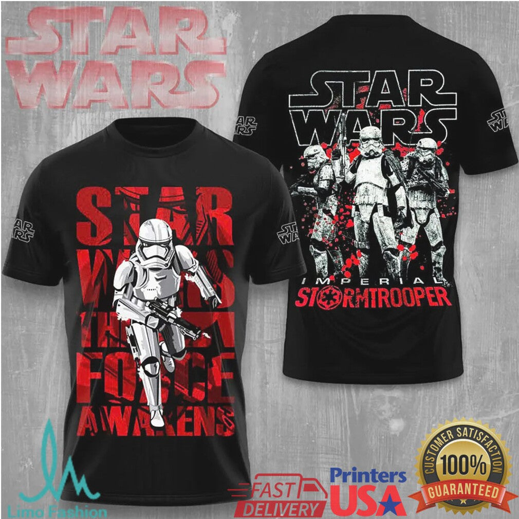 Star Wars Imperial Stormtrooper The Force Awakens Graphic Print T Shirt - Limotees LLC