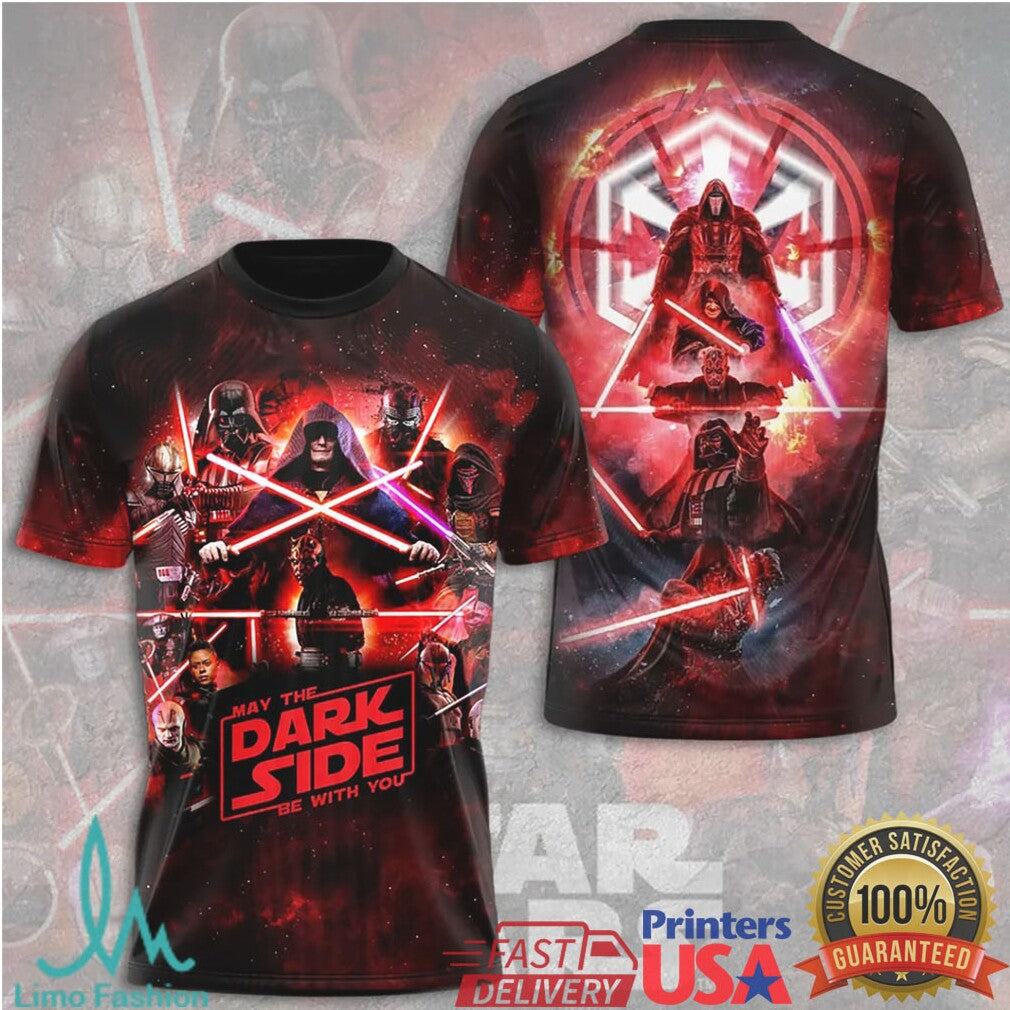 Star Wars May The Dark Side Be With You Sith Lords Galactic Empire Fans T Shirt - Limotees LLC