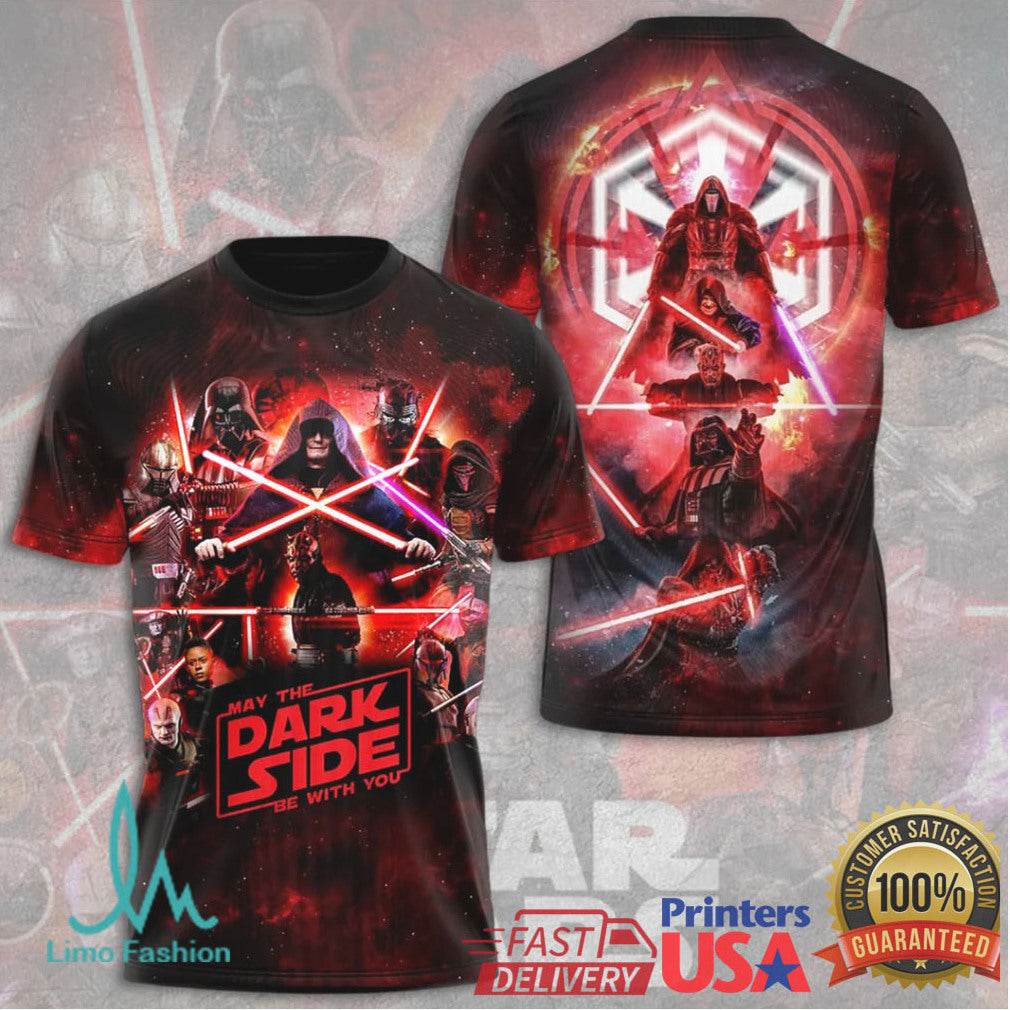Star Wars May The Dark Side Be With You Sith Lords Galactic Empire Fans T Shirt - Limotees LLC