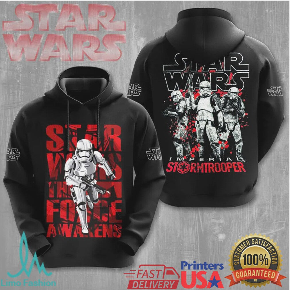 Star Wars The Force Awakens Imperial Stormtrooper Red Splatter Graphic T Shirt - Limotees LLC
