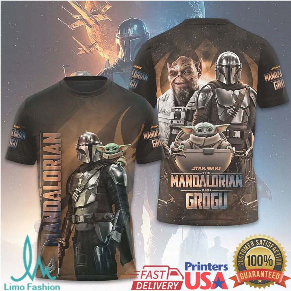 Star Wars The Mandalorian and Grogu 3D All Over Print T Shirt - Limotees LLC