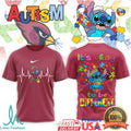 Stitch Arizona Cardinals Autism Awareness It's Okay To Be Different T Shirt - Limotees LLC