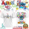 Stitch Kansas City Chiefs Autism Awareness It's Okay To Be Different T Shirt - Limotees LLC