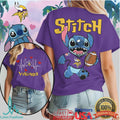Stitch Minnesota Vikings Football T Shirt Purple Pride Fan Apparel - Limotees LLC
