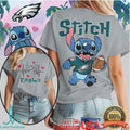 Stitch Philadelphia Eagles Football T Shirt Cute Fan Gear - Limotees LLC