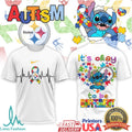 Stitch Pittsburgh ST Shirtlers Autism Awareness It's Okay To Be Different T Shirt - Limotees LLC