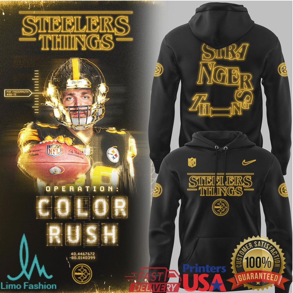 Stranger Things x Pittsburgh Steelers Steelers Things Mashup Hoodie - Limotees LLC