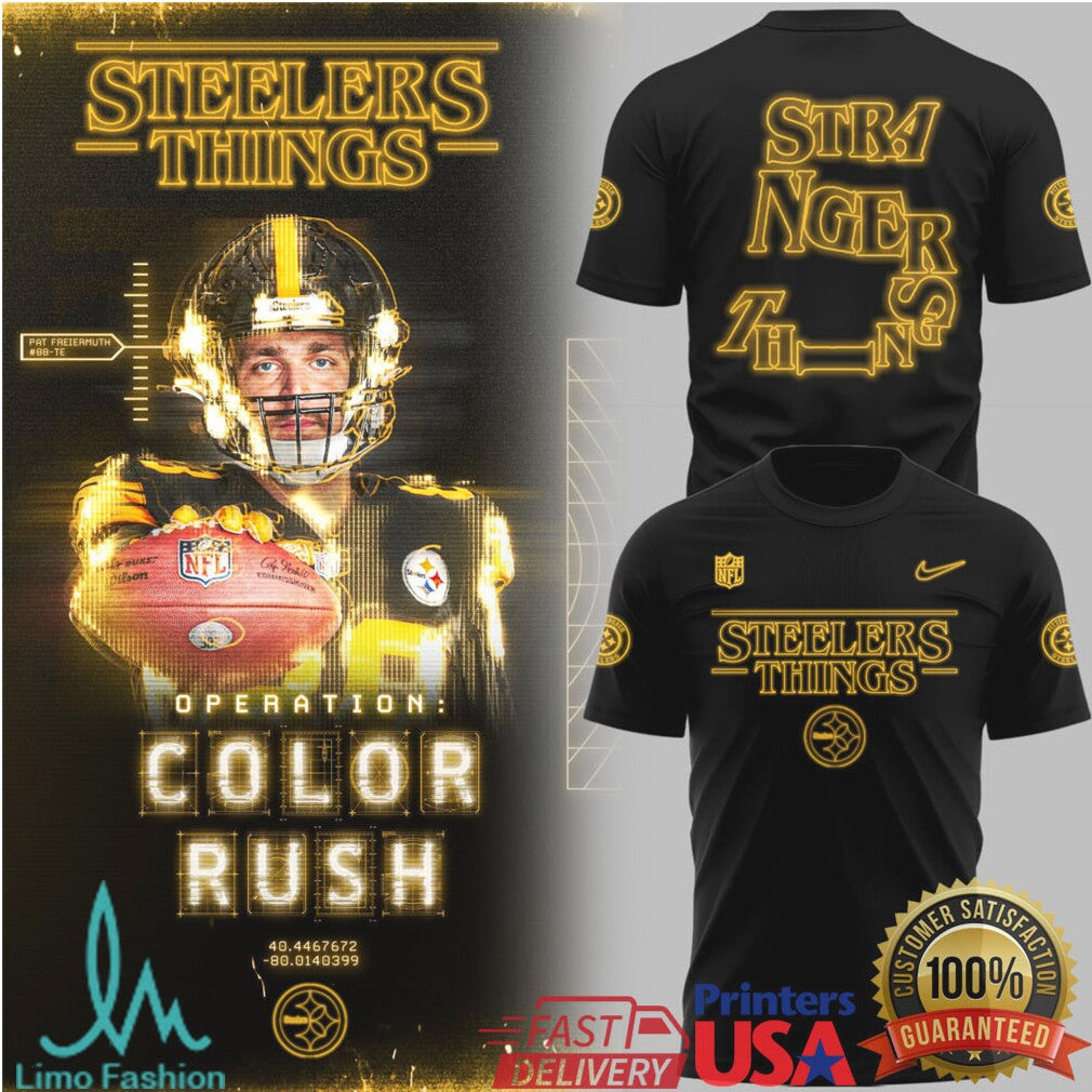 Stranger Things x Pittsburgh Steelers Steelers Things Mashup Hoodie - Limotees LLC