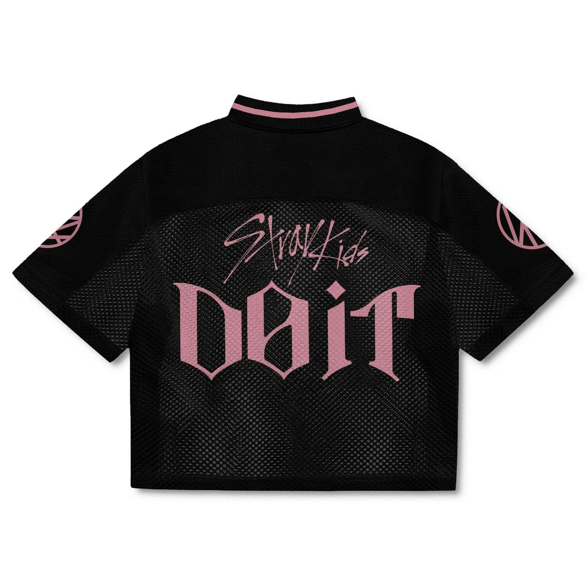 Stray Kids Black Mesh Jersey, DOIT 08 Kpop Streetwear Shirt