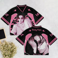 Bang Chan SKZ Vintage Mesh Jersey, K-Pop Retro Graphic Mesh Jersey Football