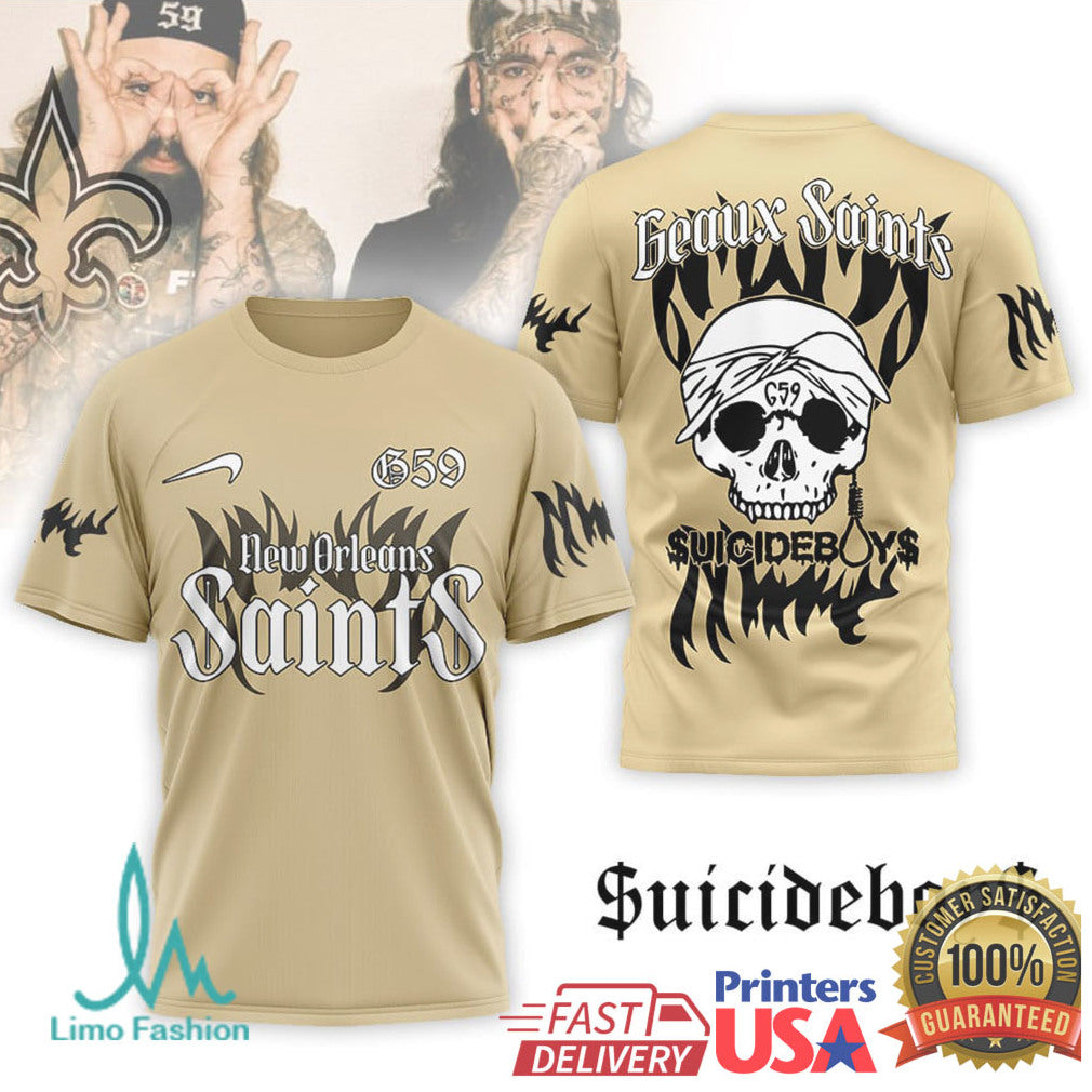 Suicideboys G59 New Orleans Saints Crossover Hoodie Shirt - Limotees LLC