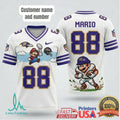 Super Mario Baltimore Ravens Custom NFL T Shirt Personalized Name and Number 88 - Limotees LLC